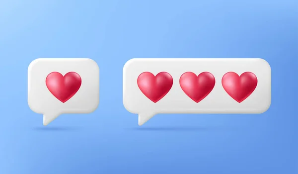 Amor Como Icono Burbuja Chat Notificación Con Corazón Aislado Sobre — Vector de stock