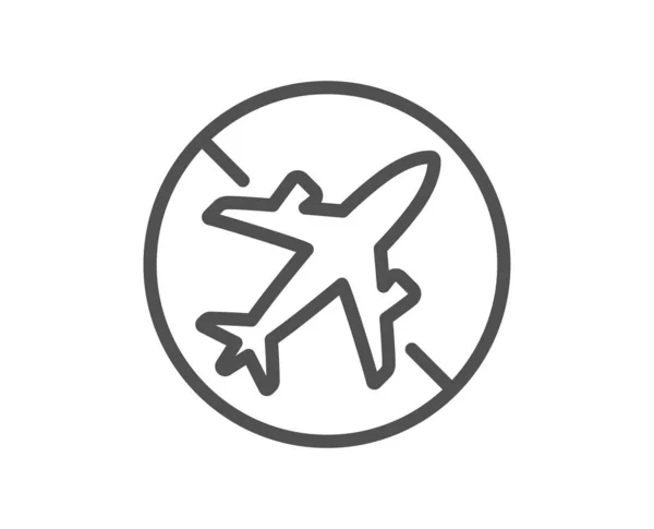 Icono Línea Modo Avión Cancela Señal Vuelo Apague Móvil Símbolo — Archivo Imágenes Vectoriales