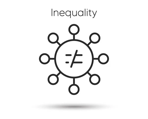 Icono Línea Discriminación Signo Equilibrio Igualdad Símbolo Desigualdad Género Ilustración — Vector de stock