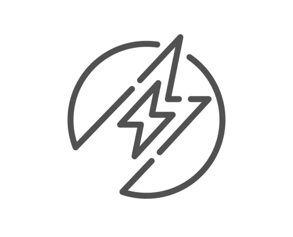 Electric Energy Line Icon Charging Power Sign Charge Lightning Bolt — Stock Vector