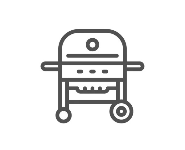 Icône Ligne Barbecue Gaz Cuisinière Barbecue Pour Cuisson Des Signes — Image vectorielle