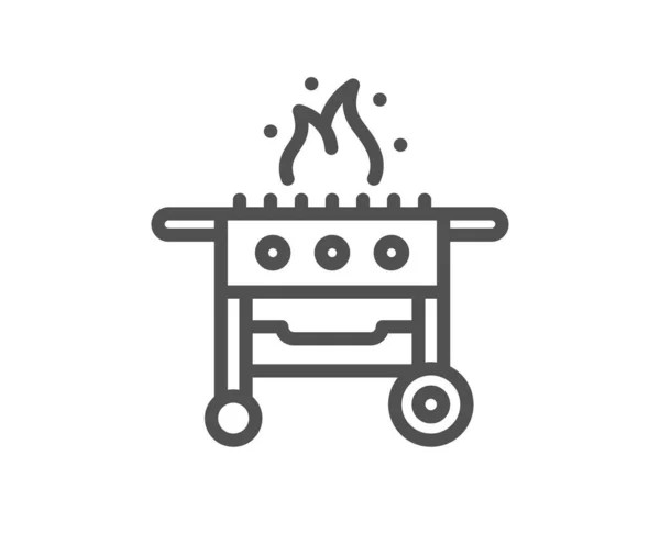 Icono Línea Parrilla Gas Cocina Barbacoa Para Cocinar Letrero Comida — Archivo Imágenes Vectoriales