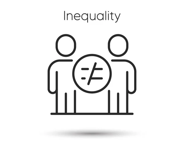 Icono Línea Discriminación Signo Equilibrio Igualdad Símbolo Desigualdad Género Ilustración — Vector de stock