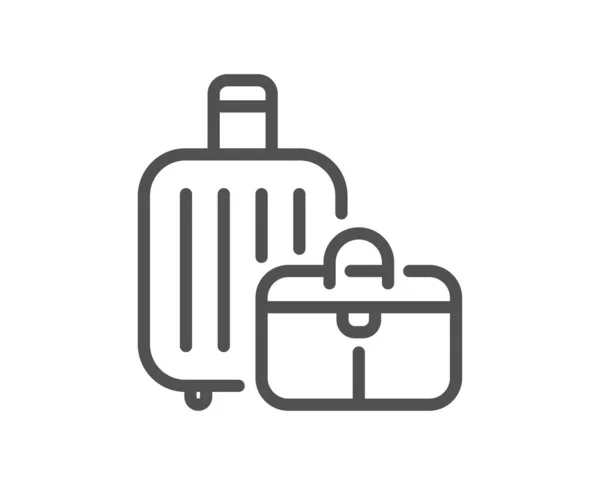 Gepäckband Symbol Reisegepäckzeichen Reisetaschen Anspruch Symbol Qualitäts Design Element Lineares — Stockvektor