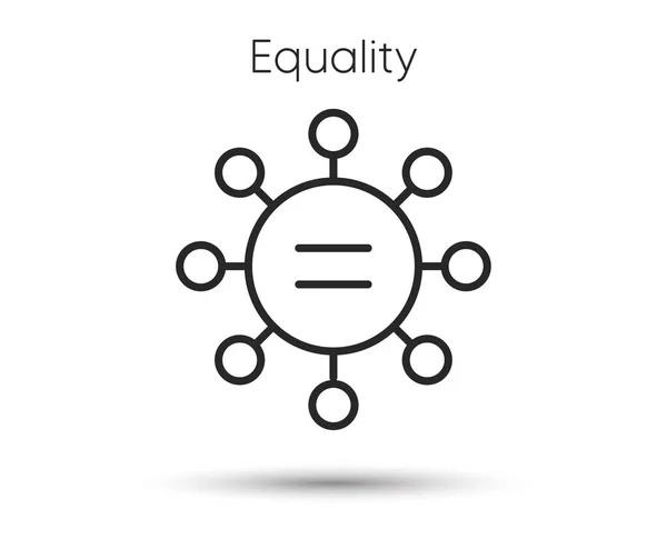 道德操守线图标 等比例尺符号 两性平等的象征 Web应用程序和移动应用程序的示例 线条风格的伦理图标 可编辑笔划性别均衡 — 图库矢量图片