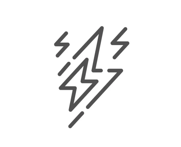 Icône Ligne Foudre Panneau Énergie Électrique Flash Symbole Puissance Élément — Image vectorielle