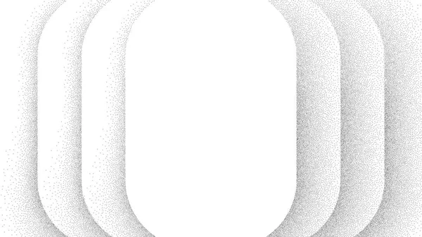 丸い要素を持つ円形のノイズ粒の背景 最小限の抽象的なクリーンデザインテンプレート 同心円状のノイズフレームバナー 現実的な点線の表面 ベクトル — ストックベクタ