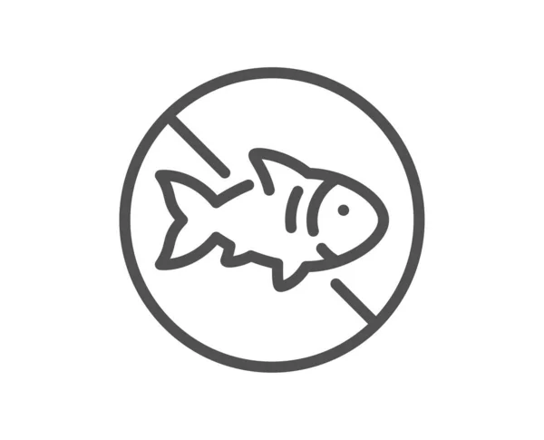 Sluta Fiska Linor Ikonen Fiskfångst Förbjuden Skylt Förbjuden Symbol Kvalitetselement — Stock vektor