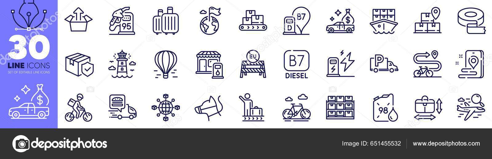 네트워크 Charging Station 라이트 하우스 아이콘 아이콘 자전거 페트로 픽토그램 스톡 벡터 - ©Blankstock  651455532