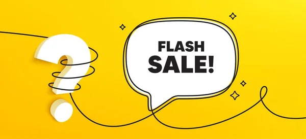 Značka Flash Sale Kontinuální Proužek Rozhovoru Speciální Nabídková Cena Symbol — Stockový vektor