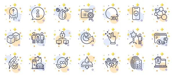 Outline Set Info Integrity Dirty Water Line Icons Web App — Stock Vector