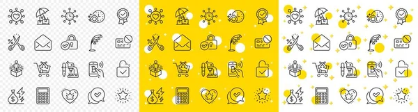 Outline Cut Tax Bitcoin Pay Ranking Star Line Icons Pack — Vetor de Stock