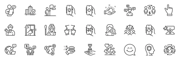 Icons Pack Psychology Leadership Repairman Line Icons App Include Conversation — Stock Vector