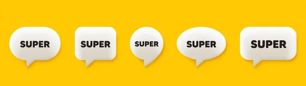 Super Tag Chat Vocale Bolle Impostato Segno Offerta Speciale Miglior — Vettoriale Stock