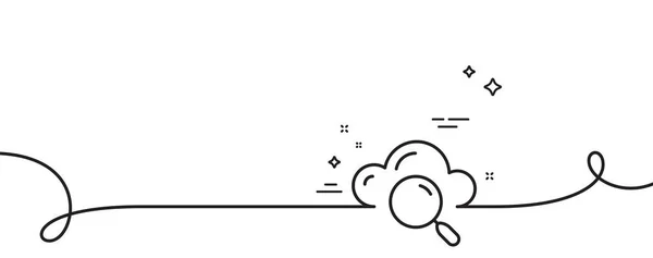 Suchzeilen Symbol Für Cloud Computing Kontinuierlich Eine Linie Mit Locke — Stockvektor