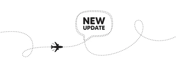 Neues Update Symbol Fahne Der Flugbahn Sonderangebotsschild Wichtige Informationen Vorhanden — Stockvektor