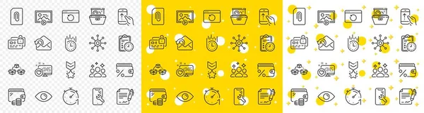 Outline Recovery Internet Savings Tax Multichannel Line Icons Pack Web — Stock Vector