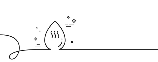 Значок Лінії Краплі Гарячої Води Безперервна Одна Лінія Завитком Чистий — стоковий вектор