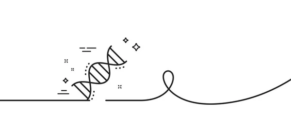 Chemie Dna Linie Symbol Kontinuierlich Eine Linie Mit Locke Laboranalyse — Stockvektor