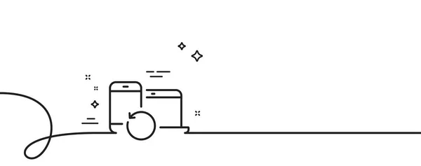 Dispositifs Récupération Ligne Icône Continu Une Ligne Avec Boucle Signe — Image vectorielle