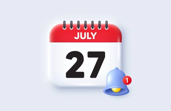 Giorno Del Mese Icona Data Calendario Icona Calendario Eventi Data — Vettoriale Stock