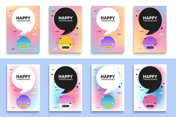 Mutlu Şükran Günü Etiketleri Alıntılı Poster Çerçevesi Mutlu Aile Bayramı — Stok Vektör