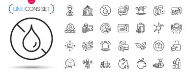 Zaman çizelgesi paketi, sirk çadırı ve Balayı yolcu gemisi simgeleri. Web trafiği, onaylanmış uçuş, uyku resimli resim ikonları dahil. Cüzdan, muhasebe, zaman göstergesi. Karton kutu, el çantası kilidi yok. Vektör