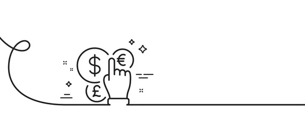 Währungsleitungs Symbol Kontinuierlich Eine Linie Mit Locke Wechselkennzeichen Börsensymbol Einheitliches — Stockvektor