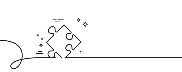 Ikona Linii Strategii Ciągła Linia Lokami Symbol Puzzle Logiczny Znak — Wektor stockowy