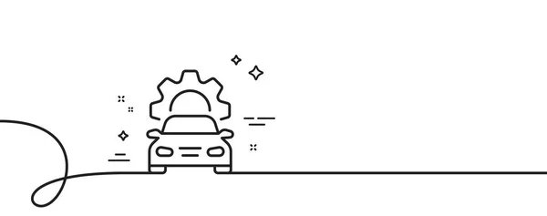 Εικονίδιο Γραμμής Εξυπηρέτησης Αυτοκινήτου Συνεχής Μία Γραμμή Μπούκλα Μηχανική Πινακίδα — Διανυσματικό Αρχείο