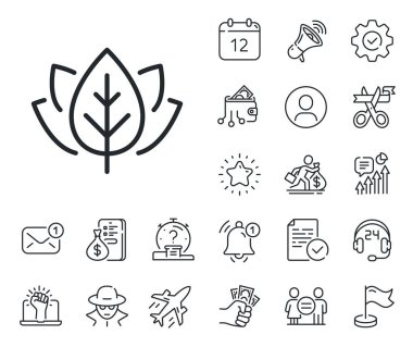 Biyolojik kozmetik işareti. Maaşlı çalışan, cinsiyet eşitliği ve alarm çanı taslak simgeleri. Organik test edilmiş çizgi simgesi. Adil ticaret sembolü. Organik test çizgisi işareti. Casus ya da profil tutucu simgesi. Vektör