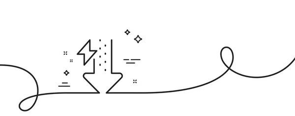 Піктограма Енергетичної Лінії Безперервна Одна Лінія Завитком Знак Грімболу Символ — стоковий вектор