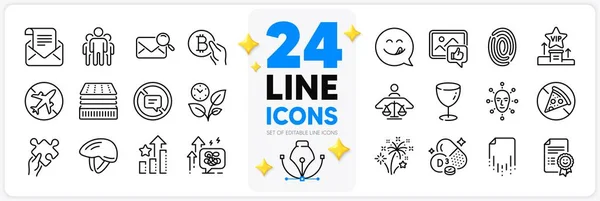 Icons Set Leaves Fireworks Yummy Smile Line Icons Pack App — Stock Vector