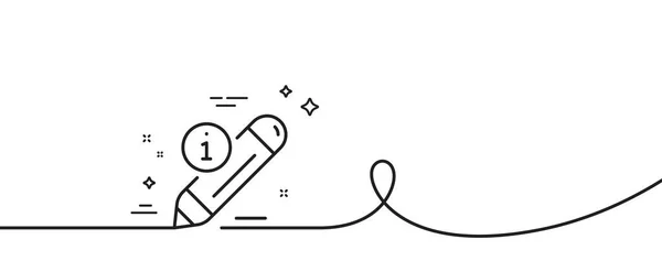 Modifier Icône Ligne Continu Une Ligne Avec Boucle Signe Crayon — Image vectorielle