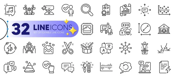 Outline Set Recovery Data Inclusion Column Diagram Line Icons Web — Stock Vector