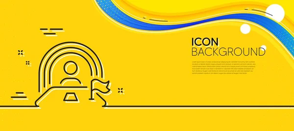 Ref Line Icon Абстрактный Желтый Фон Флаг Гордости Радужным Знаком — стоковый вектор
