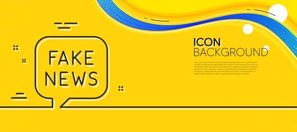 Fake News Line Icon Abstract Yellow Background Propaganda Conspiracy Chat — стоковый вектор