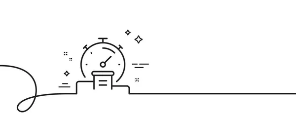 Icono Línea Tiempo Continuo Una Línea Con Rizo Signo Resultados — Archivo Imágenes Vectoriales