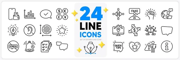 Icons Set Circle Area Phone Wallet Teamwork Question Line Icons — 스톡 벡터