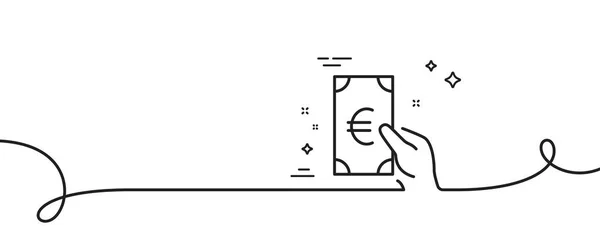 Κρατήστε Εικονίδιο Γραμμής Μετρητών Συνεχής Μία Γραμμή Μπούκλα Τραπεζικό Συνάλλαγμα — Διανυσματικό Αρχείο