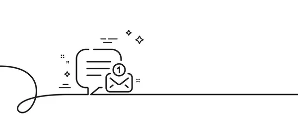 Nouvelle Icône Ligne Message Continu Une Ligne Avec Boucle Bulle — Image vectorielle