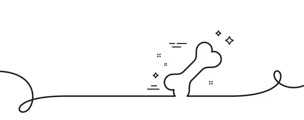 Εικονίδιο Γραμμής Οστών Σκύλου Συνεχής Μία Γραμμή Μπούκλα Ζωγραφική Για — Διανυσματικό Αρχείο