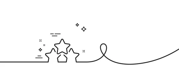 星のラインアイコンのランキング カール付きの連続1行 星の評価記号 最高のランクのシンボル 星シングルアウトラインリボンランキング ループカーブパターン ベクトル — ストックベクタ