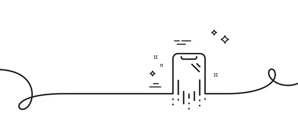 Піктограма Лінії Відновлення Смартфона Безперервна Одна Лінія Завитком Знак Резервного — стоковий вектор
