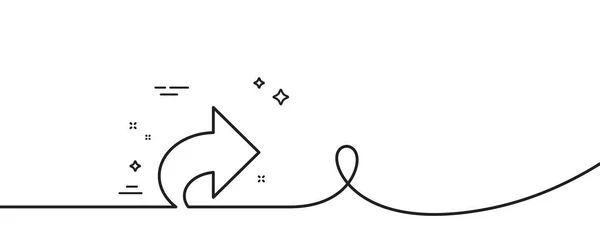 Çizgisi Simgesini Paylaş Kıvrımlı Tek Bir Çizgi Link Arrowhead Sembolü — Stok Vektör