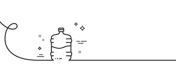 Wasserkühler Flaschenlinie Symbol Kontinuierlich Eine Linie Mit Locke Immer Noch — Stockvektor
