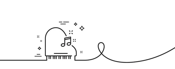 Εικονίδιο Πιάνου Συνεχής Μία Γραμμή Μπούκλα Σημάδι Μουσικού Οργάνου Μουσικό — Διανυσματικό Αρχείο