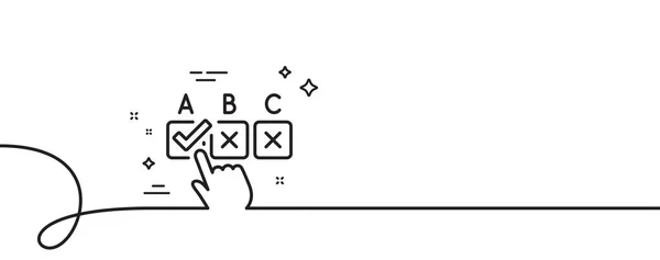 Σωστό Εικονίδιο Γραμμής Ελέγχου Συνεχής Μία Γραμμή Μπούκλα Επιλέξτε Σύμβολο — Διανυσματικό Αρχείο