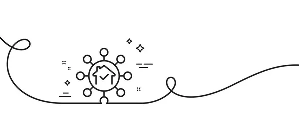 Піктограма Лінії Побутової Техніки Безперервна Одна Лінія Завитком Вивіска Обслуговування — стоковий вектор