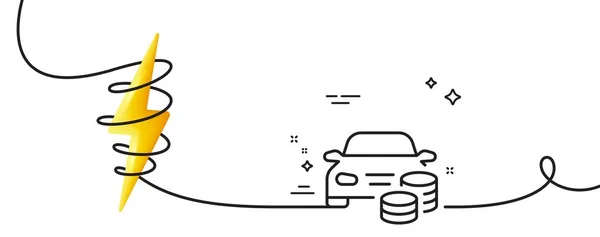 Αγοράστε Εικονίδιο Γραμμής Αυτοκινήτου Συνεχής Μία Γραμμή Μπούκλα Πινακίδα Ενοικίασης — Διανυσματικό Αρχείο